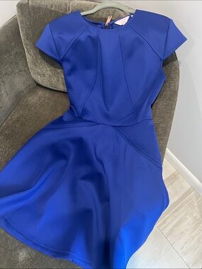 Ted Baker Navy Fit-and-Flare Mini Dress